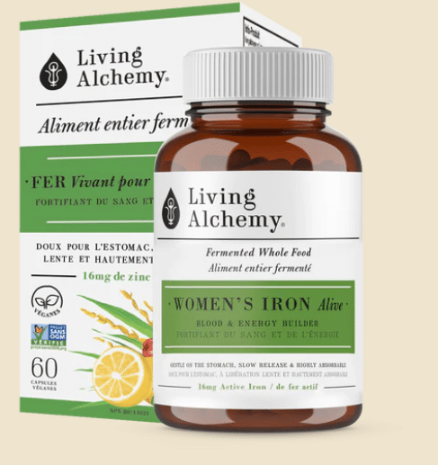 Living Alchemy Women's Iron Alive, 60 Capsules