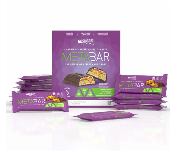 No Sugar Company Meta Bar, Chocolate Peanut Crunch, 40 g