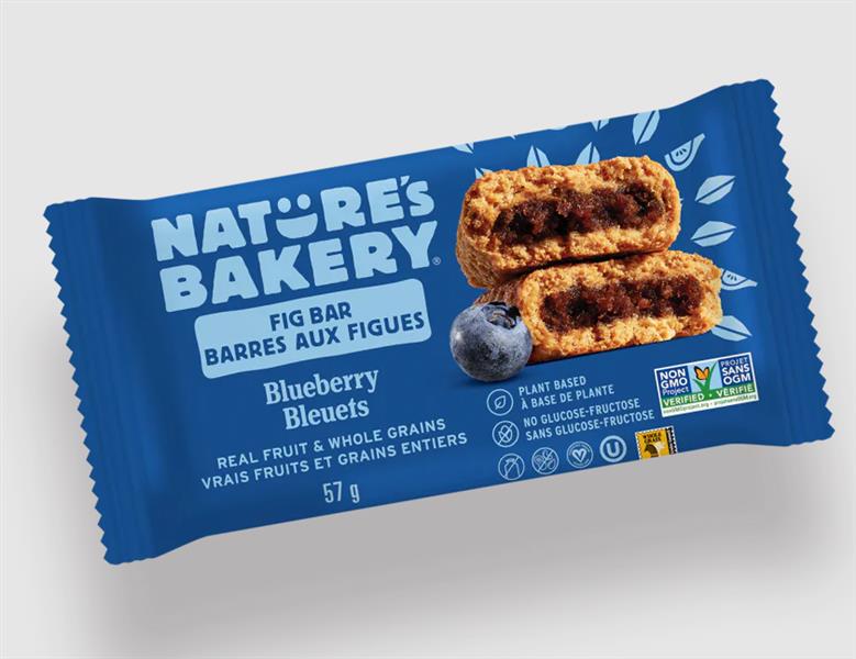 Nature's Bakery Whole Wheat Fig Bars Blueberry, 6 x 57 g