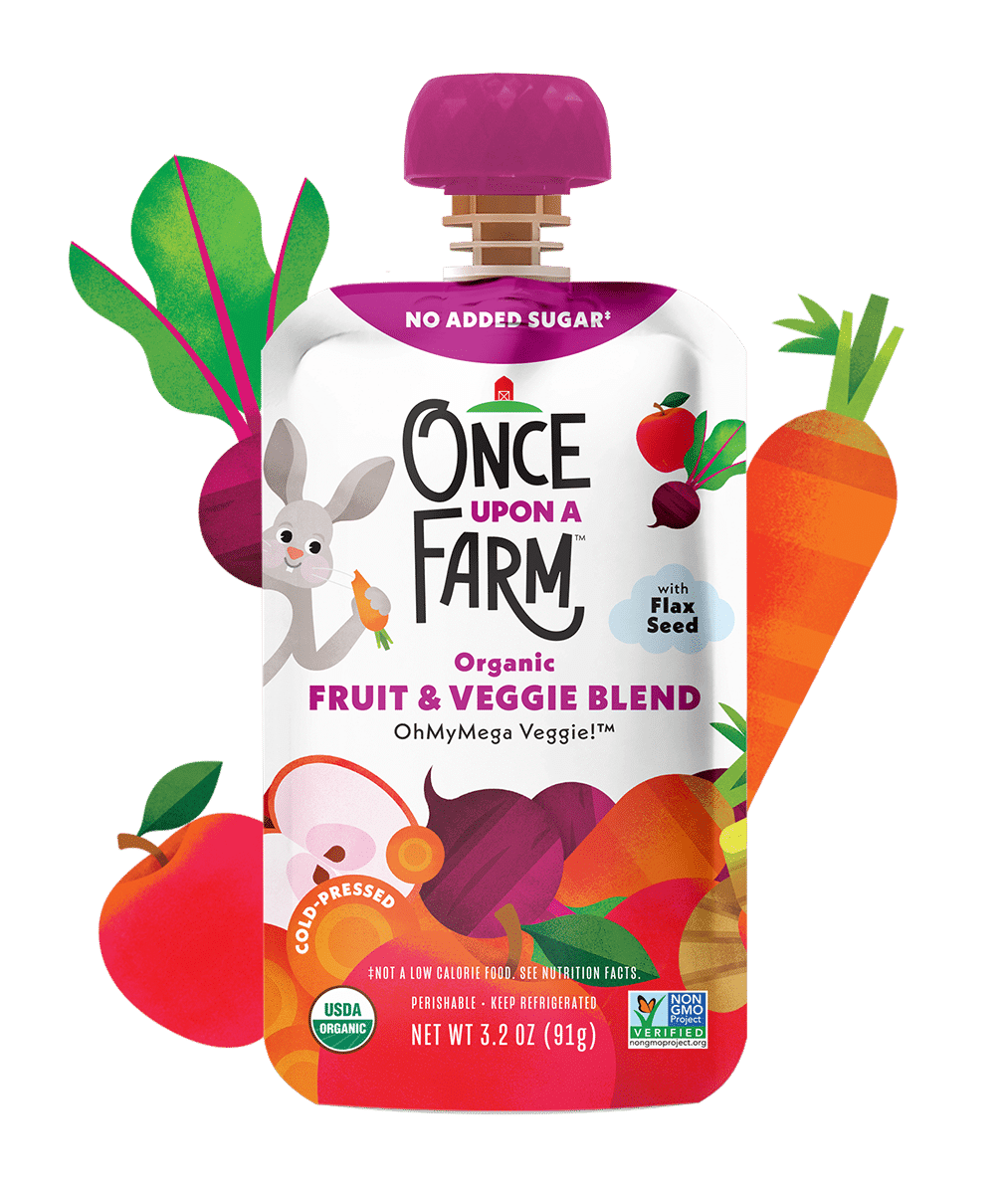 Once Upon A Farm - Organic Fruit & Veggie Blend: Ohmymega Veggie!, 91G