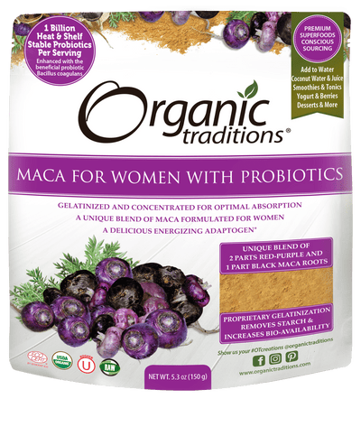 Organic Traditions - MACA For Women With Probiotics, 150G