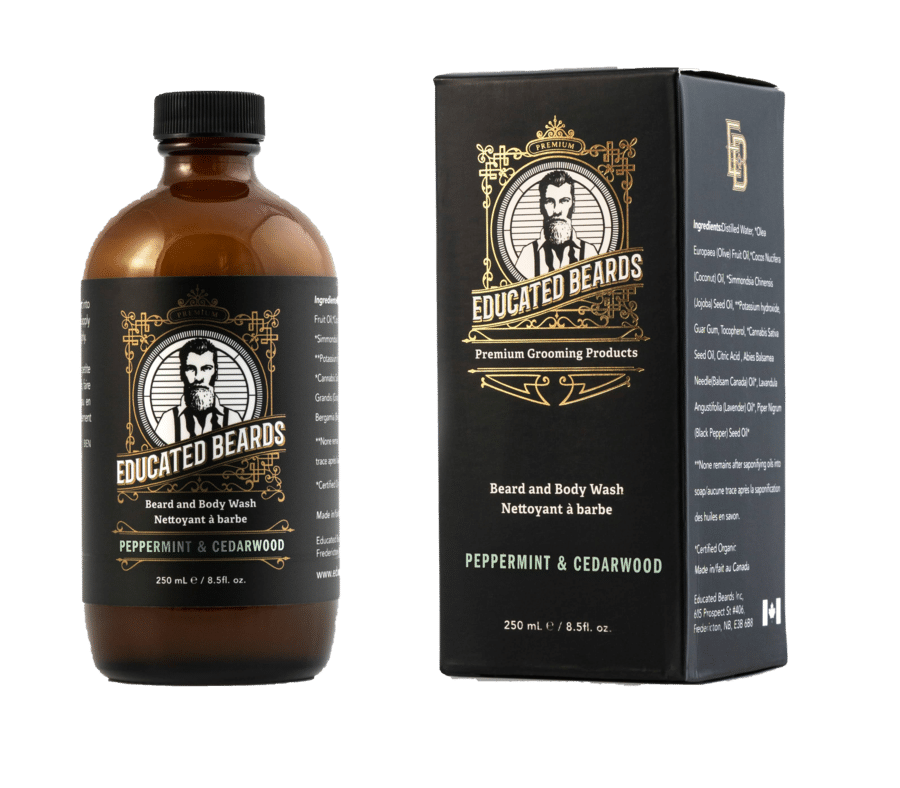Educated Beards Peppermint Cedarwood Beard Wash, 250 mL