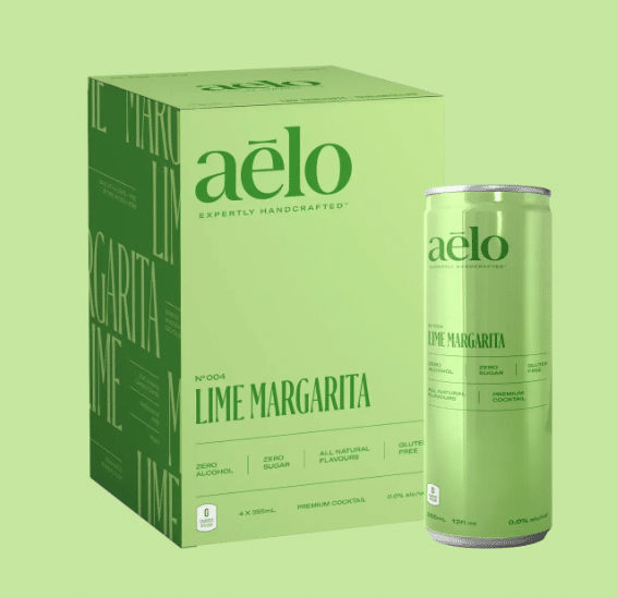 Aelo Alcohol-Free Lime Margarita, 4 x 355 mL