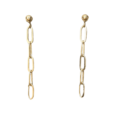 Karma Eleven Paperclipchain Studs 14K Gold Filled