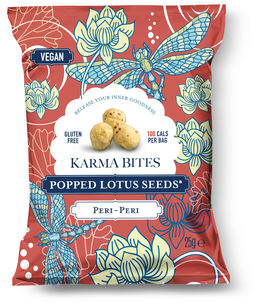Karma Bites Popped Lotus Seeds: Peri-Peri - 50G