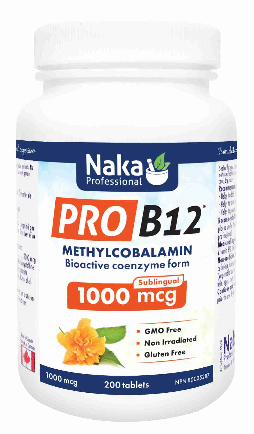 Naka Pro B12 Methylcobalamin 1000 mcg, 200 Tablets