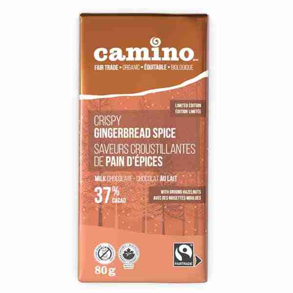 Camino Crispy Gingerbread Spices Bar, 80G