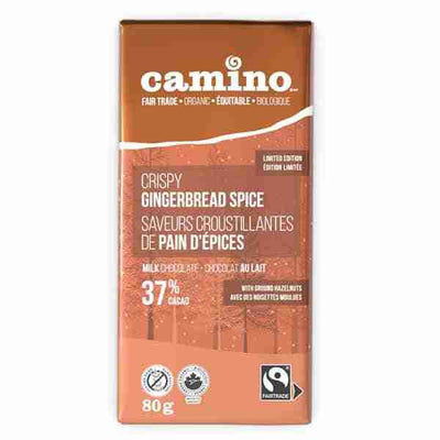 Camino Crispy Gingerbread Spices Bar, 80G