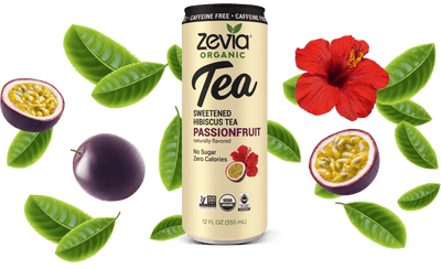 Zevia, Caffeine Free Sweetened Passionfruit Hibiscus Tea, 355Ml