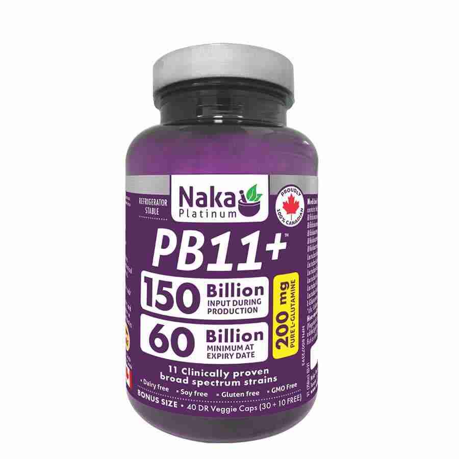 Naka Platinum PB11+ Probiotic 150 Billion CFU, 40 DR Vcaps