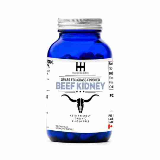 Higher Healths Grass Fed/Grass Finished Beef Kidney 180Caps