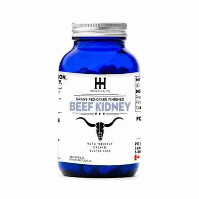 Higher Healths Grass Fed/Grass Finished Beef Kidney 180Caps