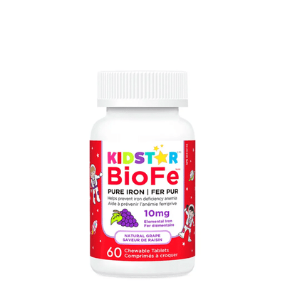 Kidstar Biofe Pure 10Mg Iron Grape 60 Chewable