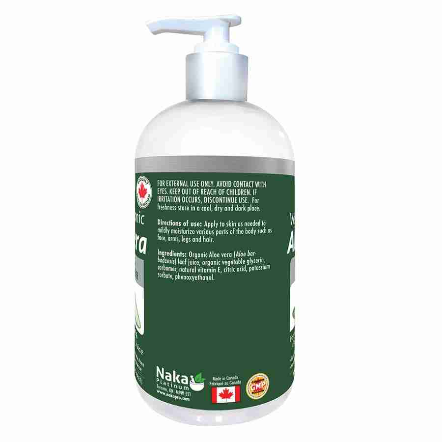 Naka Vegan + Organic Aloe Gel, 475 mL