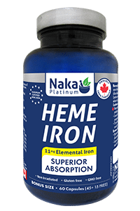 Naka Heme Iron 11Mg, 60Cap (NEW LARGER SIZE)