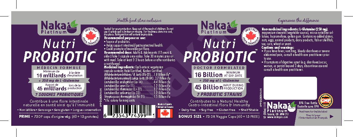 Naka Nutri Probiotic, 75 Veggie Capsules