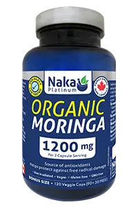 Naka Platinum Organic Moringa 1200Mg, 120Caps