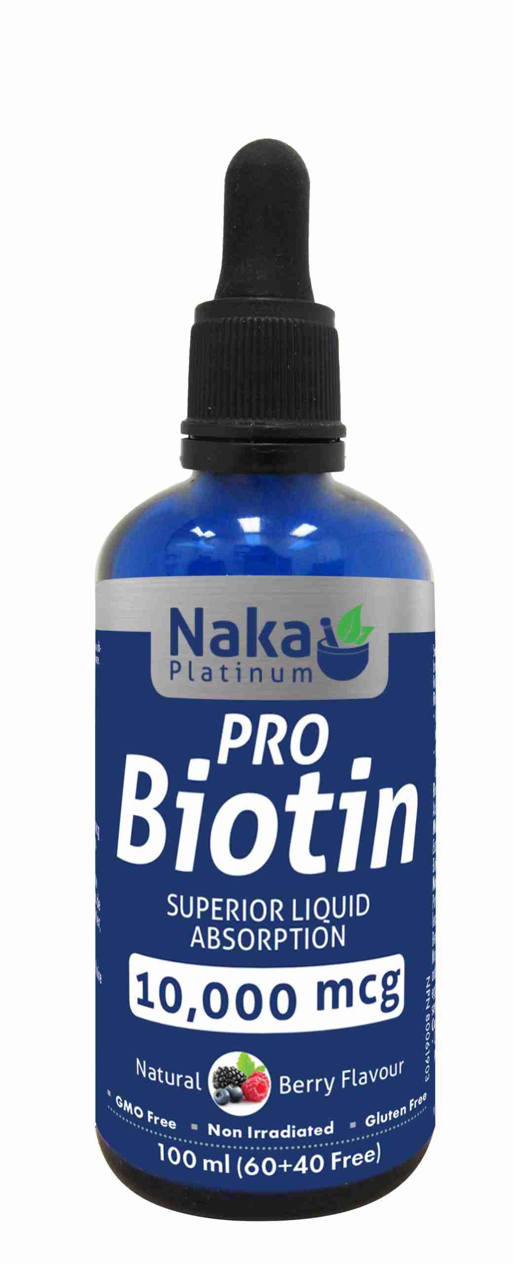 Naka Pro Biotin 10,000 Mcg; 100Ml Berry Flavour