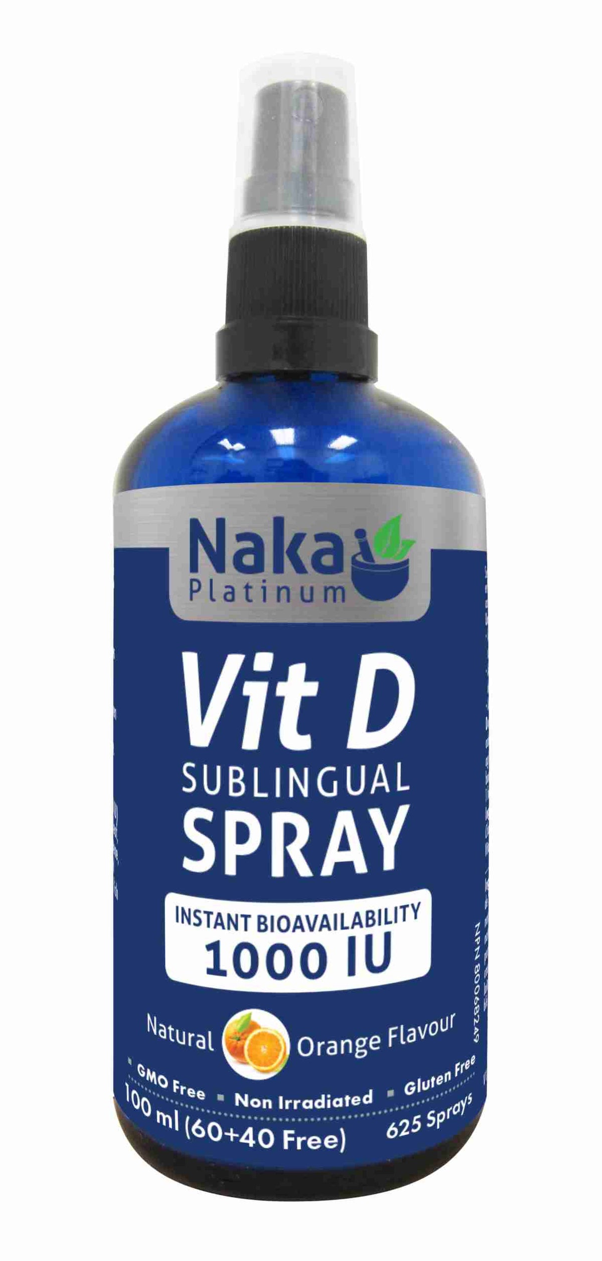NAKA Pro Vitamin D Sublingual Spray 1000IU - 100Ml