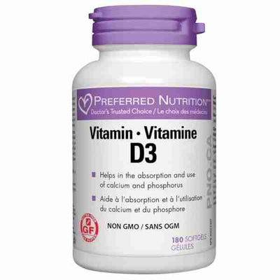 Preferred Nutrition Vitamin D3 1000IU 180Sgel