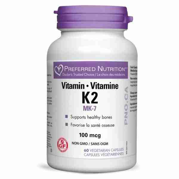 Preferred Nutrition Vitamin K2 100Mcg 60Vcap