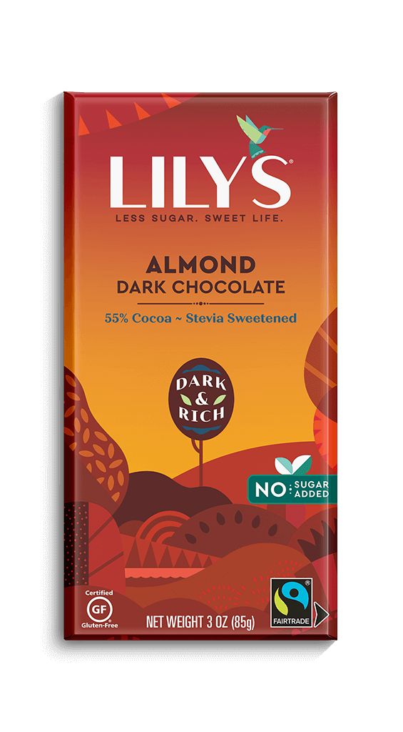 Lily's Almond Dark Chocolate Bar, 85 g