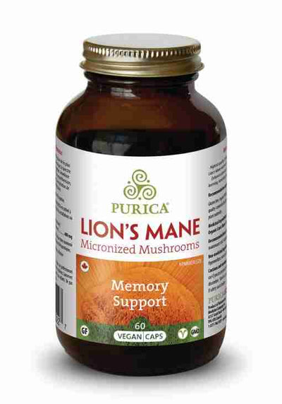 Purica Lion's Mane Micronized Mushrooms 60 Vegan Caps
