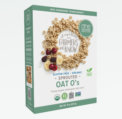 One Degree Organic Sprouted Oat O's, 227 g