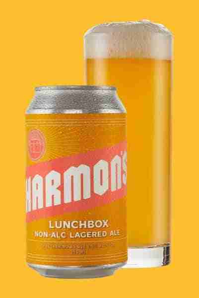 Harmon's Lunch Box Lagered Ale Non-Alcoholic, 4 x 355 mL