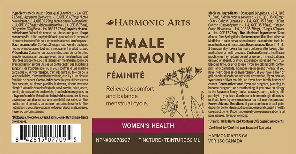 Harmonic Arts Female Harmony Tincture, 50 mL
