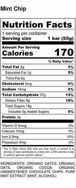 The Oat Company - Mint Chip Bar, 55G
