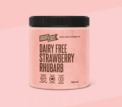 Righteous Strawberry Rhubarb Sorbet 473Ml