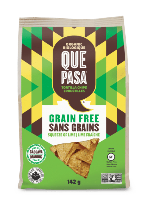 Que Pasa Organic Grain Free Tortilla Chips With A Squeeze Of Lime 142G