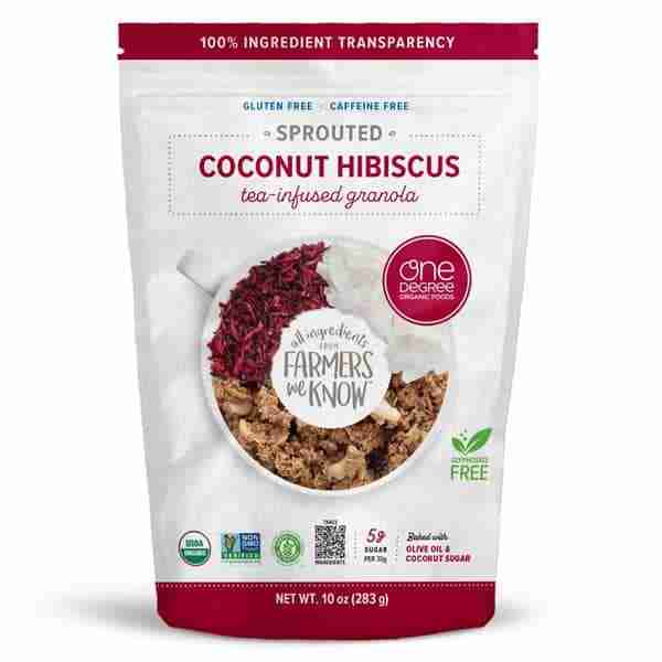 One Degree Coconut Hibiscus Tea-Infused Granola, 283G