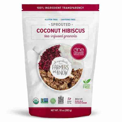 One Degree Coconut Hibiscus Tea-Infused Granola, 283G