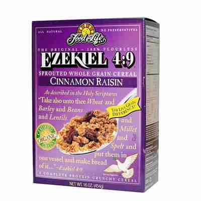 Food For Life Ezekiel 4:9 Sprouted Crunchy Cereal, Cinnamon Raisin, 454 g