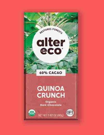 Alter Eco Quinoa Crunch Organic Dark Chocolate 60% Cacao 80G