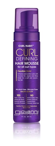 Giovanni Curl Habit Curl Defining Hair Mousse, 207 mL