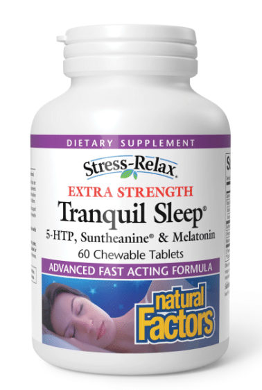 Natural Factors Xtra Strength Tranquil Sleep 60 Chewable Tablets