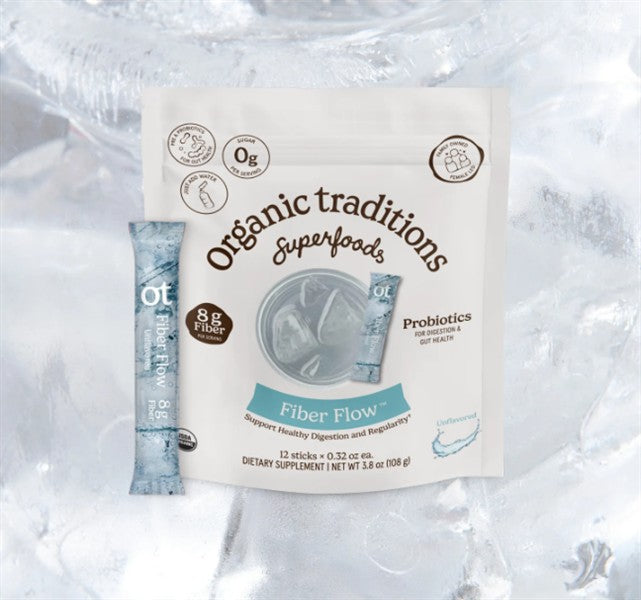 Organic Traditions Fibre Flow Unflavoured, 12 Sachets