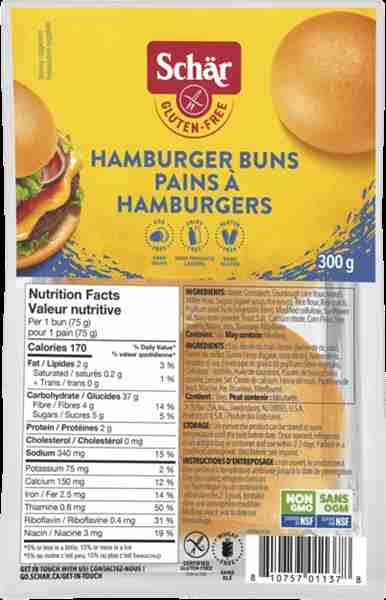 Schär Gluten-Free Hamburger Buns - 300G