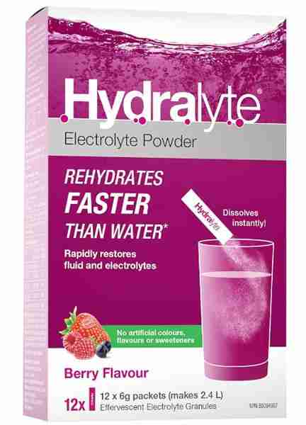 Hydralyte Electrolyte Powder, Berry, 12 X 6G Packets