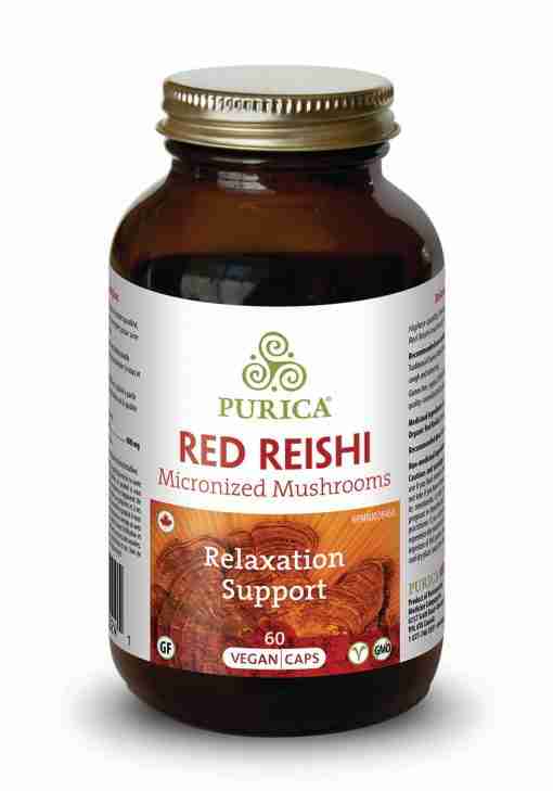 Purica Red Reishi Micronized Mushrooms 60 Vegan Caps