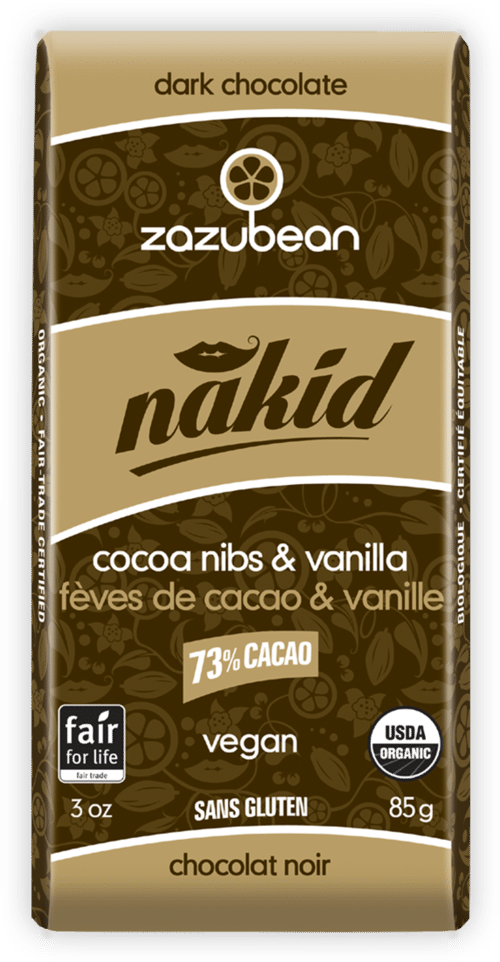 Zazubean - Nakid: Cocoa Nibs & Vanilla , 85G