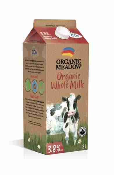 Organic Meadow, 3.8% Milk, 2L