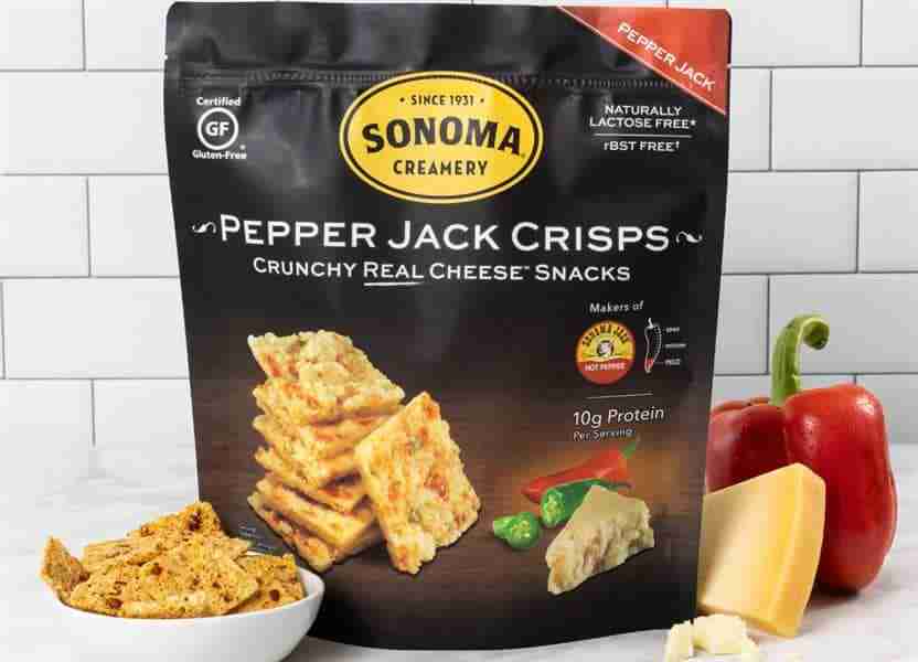 Sonoma Creamery - Pepper Jack Crisps Cheese Snacks, 64G