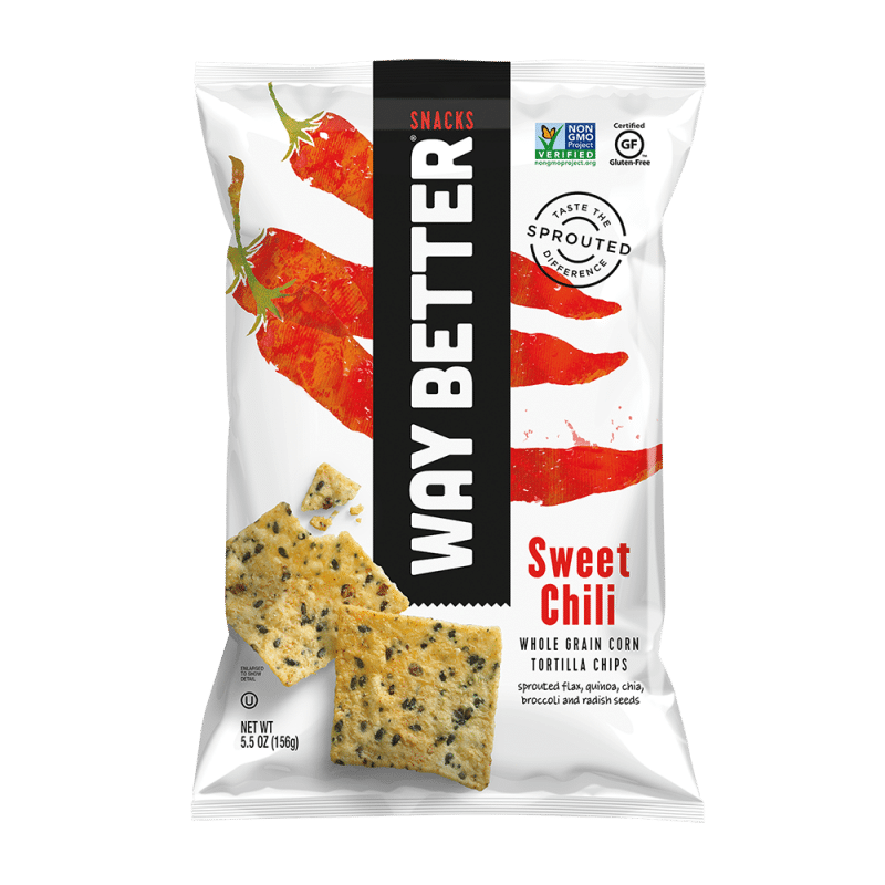 Way Better Snacks Sweet Chili Whole Grain Tortilla Chips – 156G