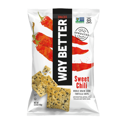 Way Better Snacks Sweet Chili Whole Grain Tortilla Chips – 156G