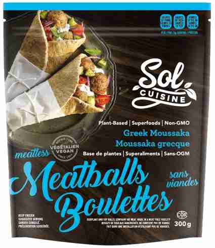 SOL Cuisine Plant-Based Meatballs, Greek Moussaka, 300 g