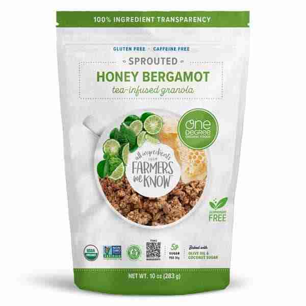 One Degree Sprouted Honey Bergamot Tea-Infused Granola, 283G